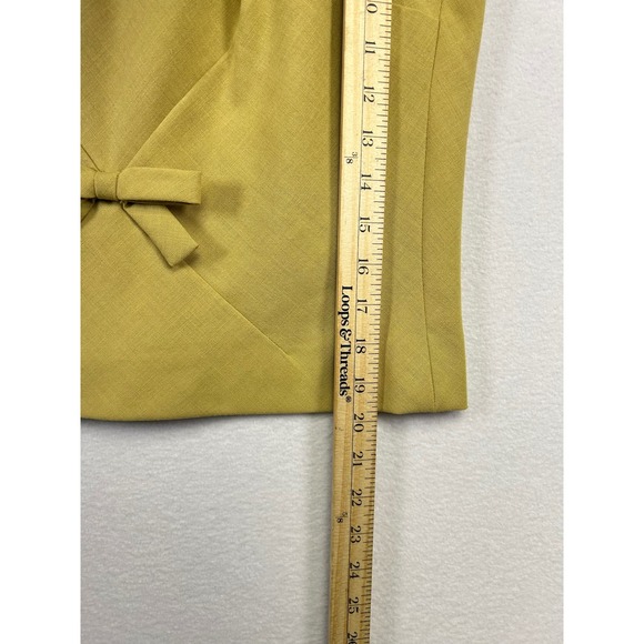 Vintage BEST & CO Fifth Avenue New York Womens  Top Size 14 Olive Bow Detail - Picture 8 of 11